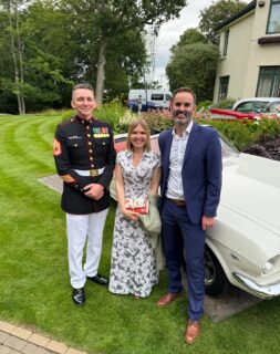 Courtney Panik and Stuart Wilson attended a reception at the U.S. Consul General's residence in Belfast, Northern Ireland, to celebrate the 249th anniversary of the independence of the United States.