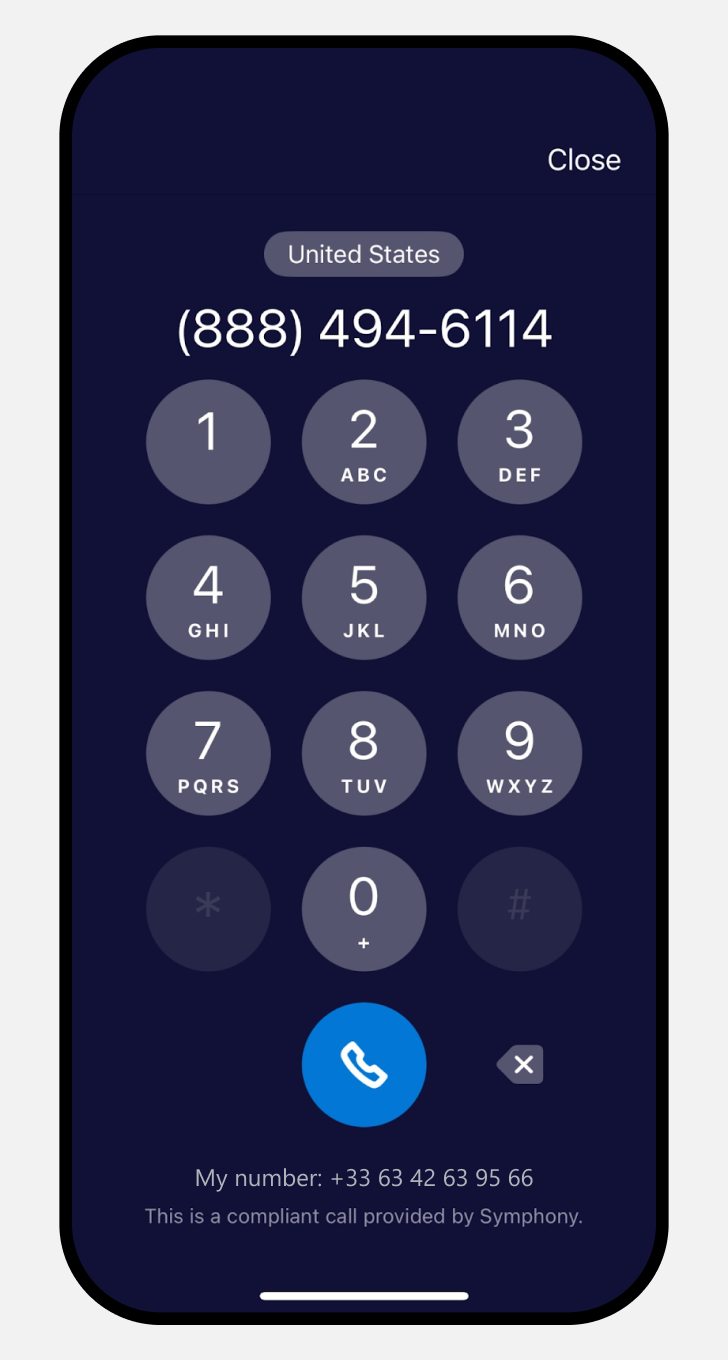Communicate through Symphony’s mobile app